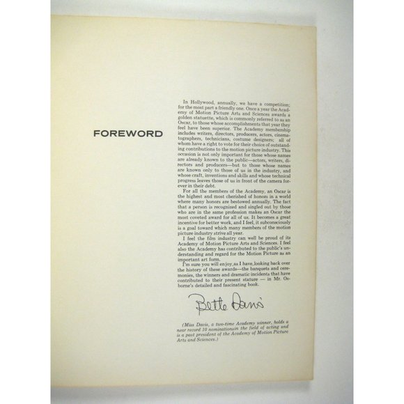 40 Years Oscars at the Academy Awards 1969 Bette Davis Robert Osborne STAIN - Picture 3 of 7